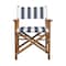 Whitecap Hemingway Director's Chair with Navy/White Striped Cushion Seat 61050 - alternate 3